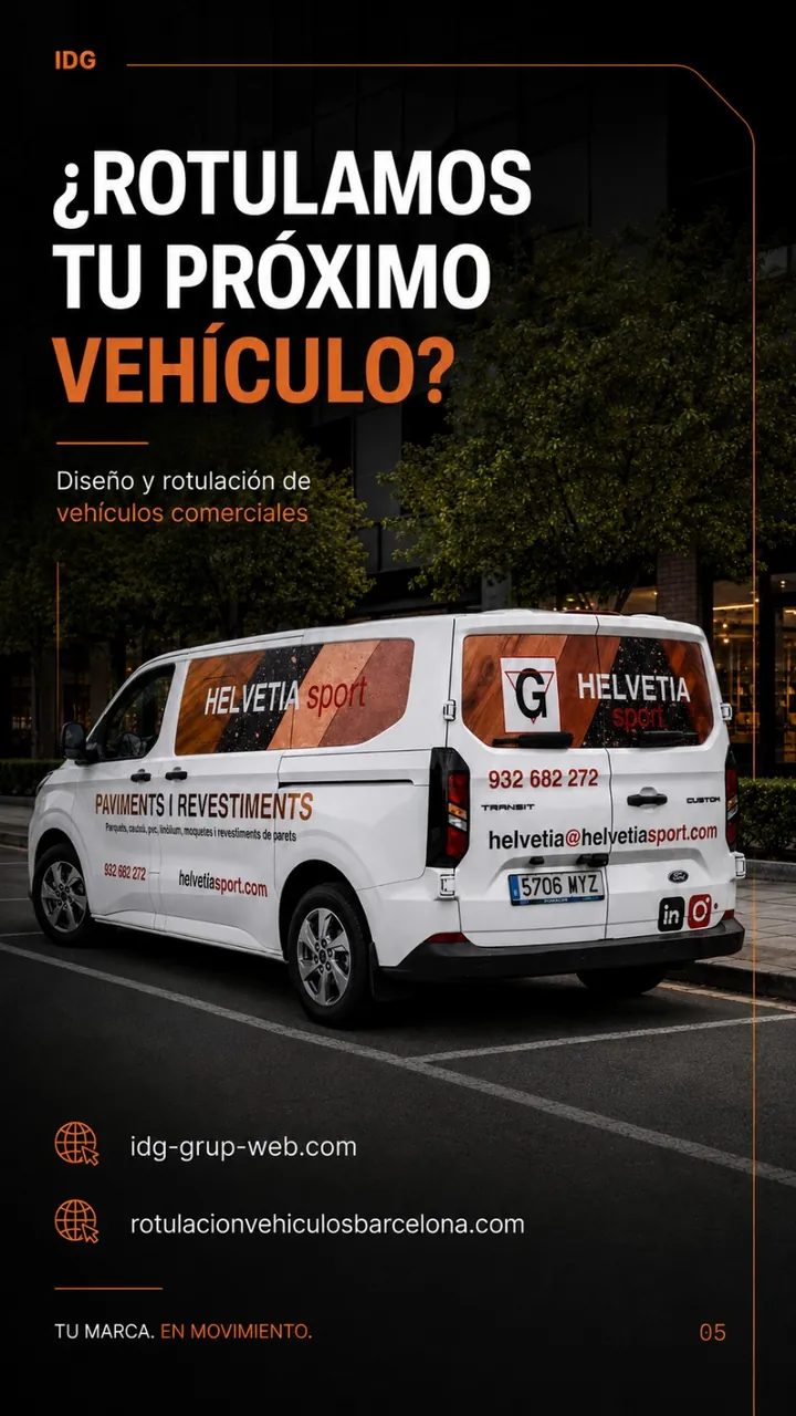 Resultado final de la rotulación HELVETIA Sport