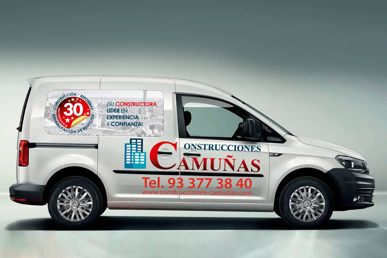 Rotulación de vehículos de empresa para constructora en Cornellá