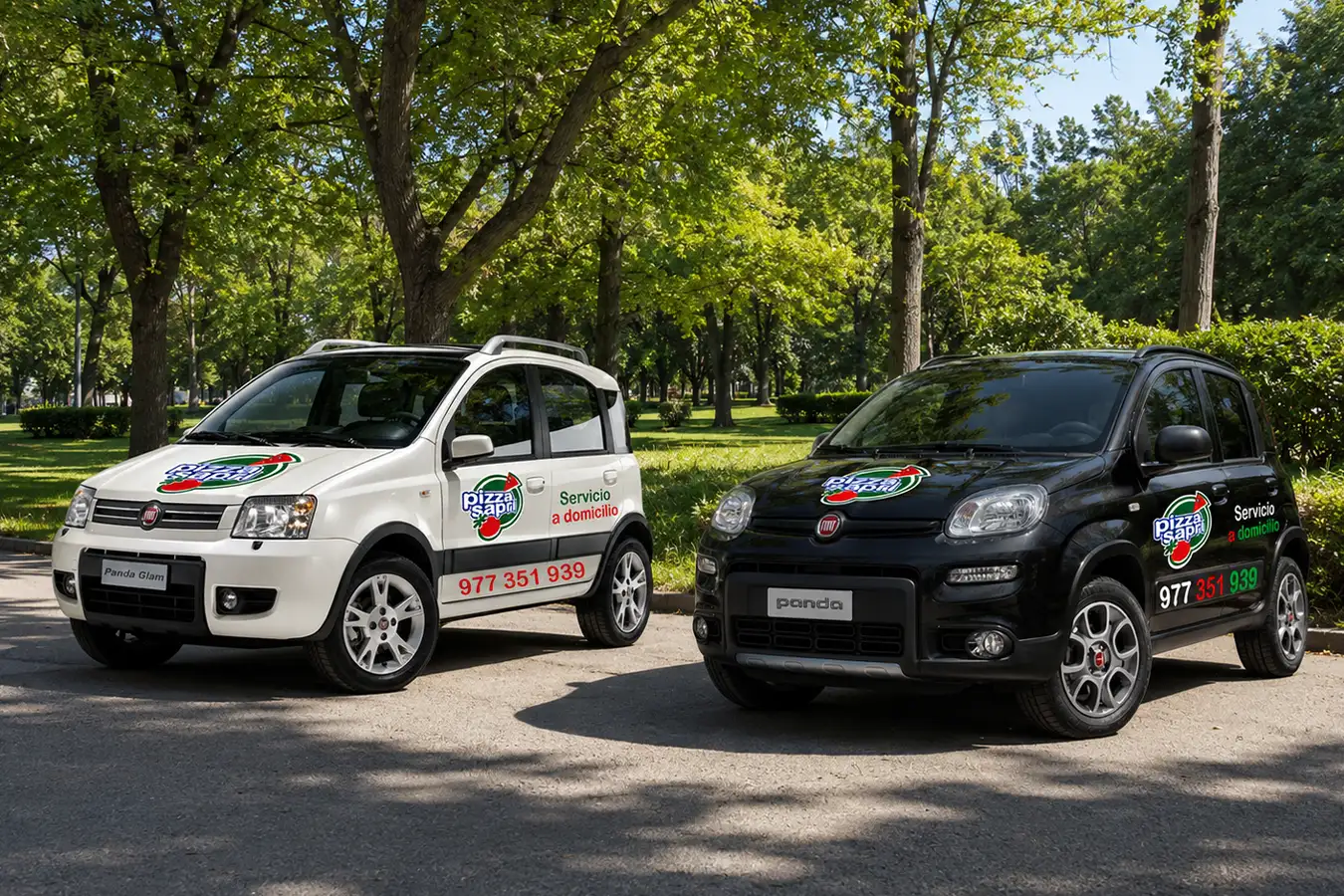Rotulación de coches de empresa para Pizzería en Salou