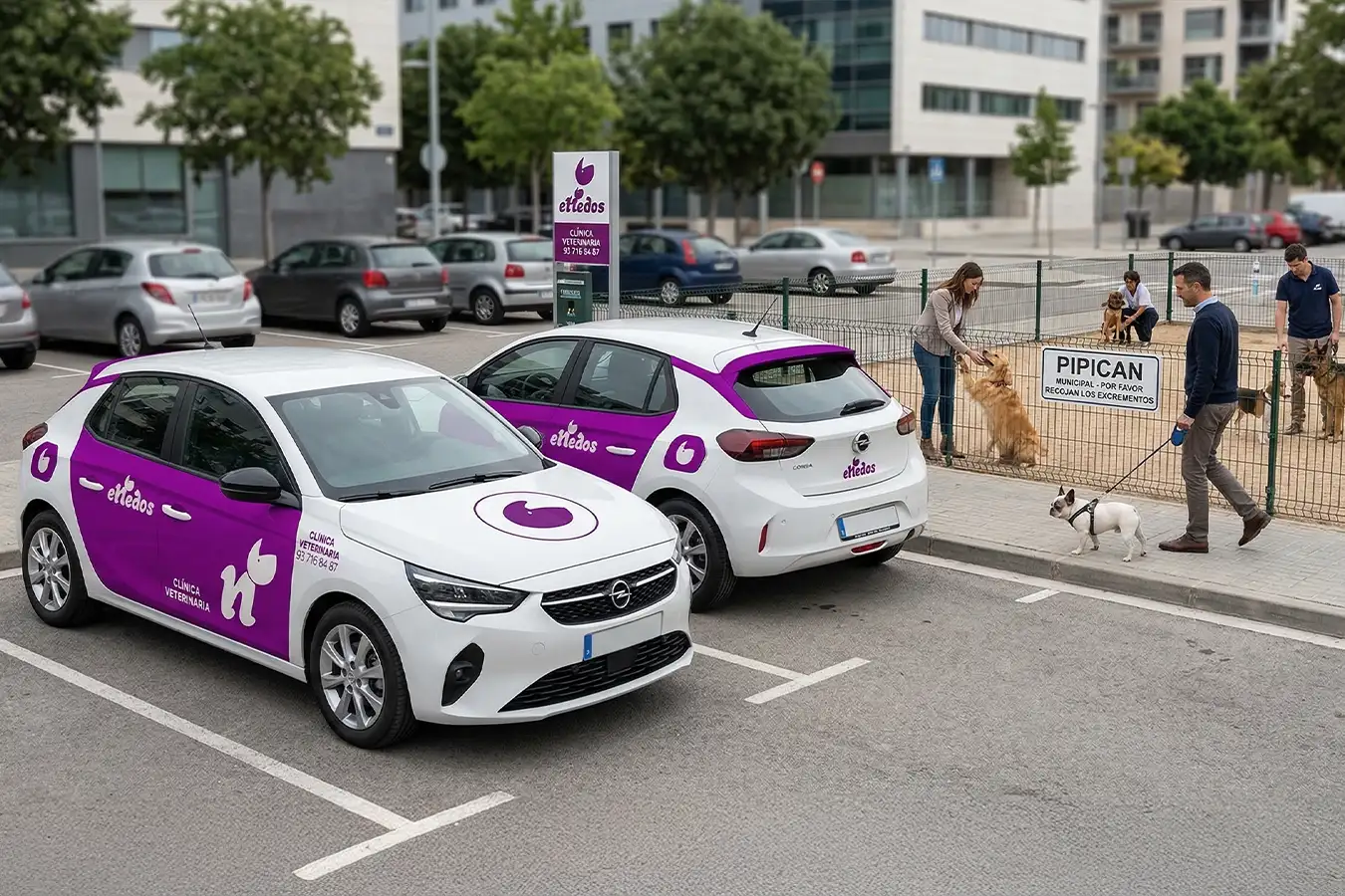Rotulación coches empresa clínica veterinaria Sabadell Barcelona