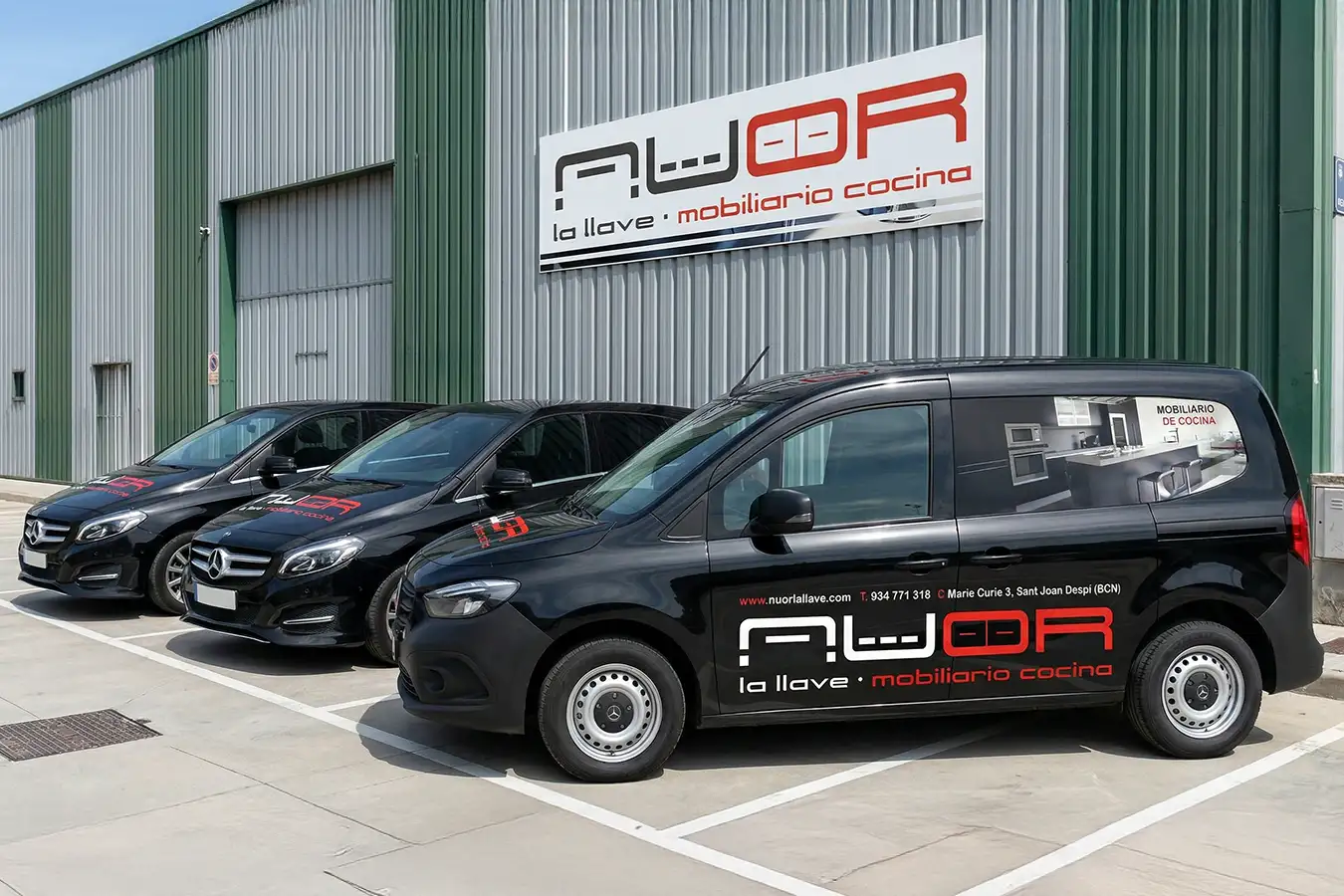 Rotulación de flota comercial de vehículos para instaladores de cocinas en Sant Joan Despí (Barcelona)