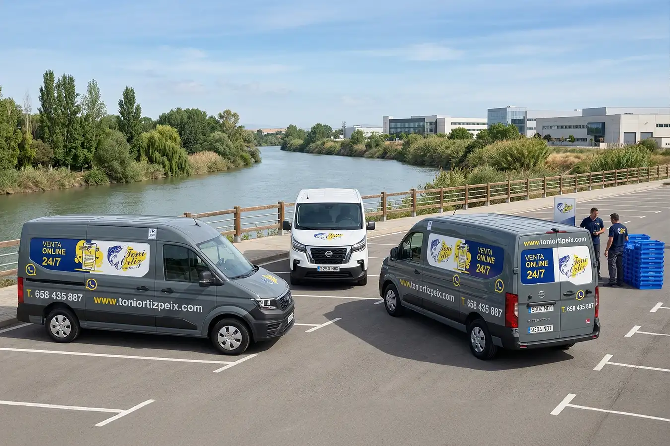 Rotulación de furgonetas para Cadena de Pescaderías en Barcelona
