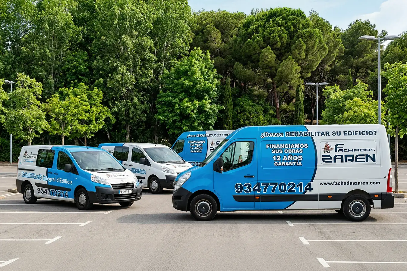 Rotulación flota de vehículos para constructora de Pallejà Barcelona