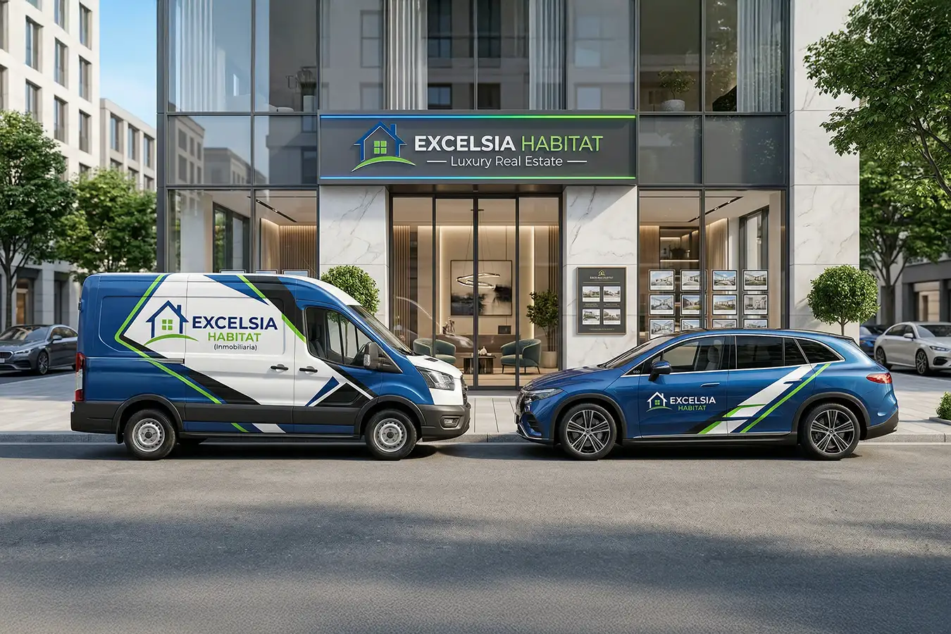 Rotulación de vehículos para inmobiliaria Sant Cugat Barcelona