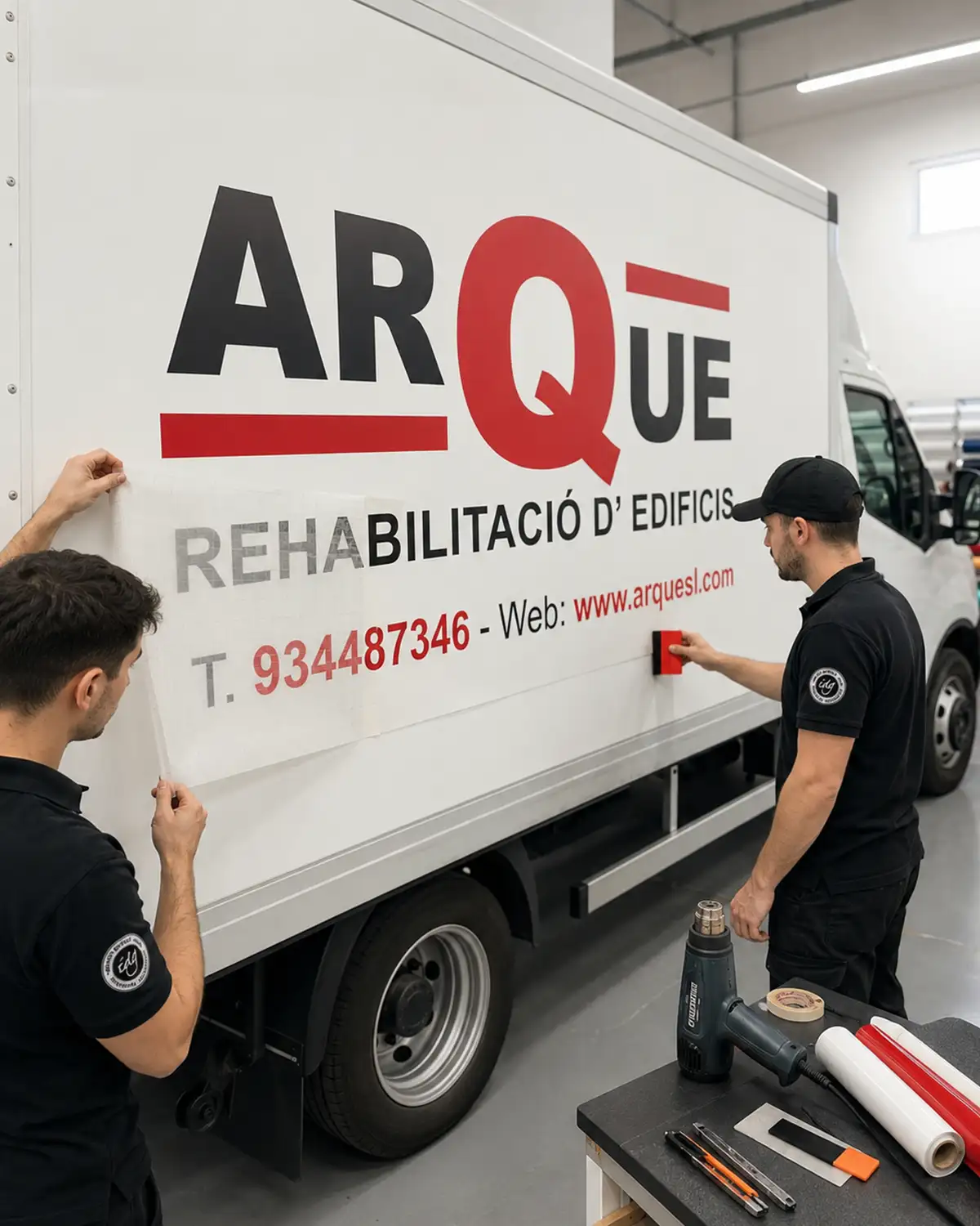 Rotulación profesional de vehículos industriales y flotas comerciales en Barcelona